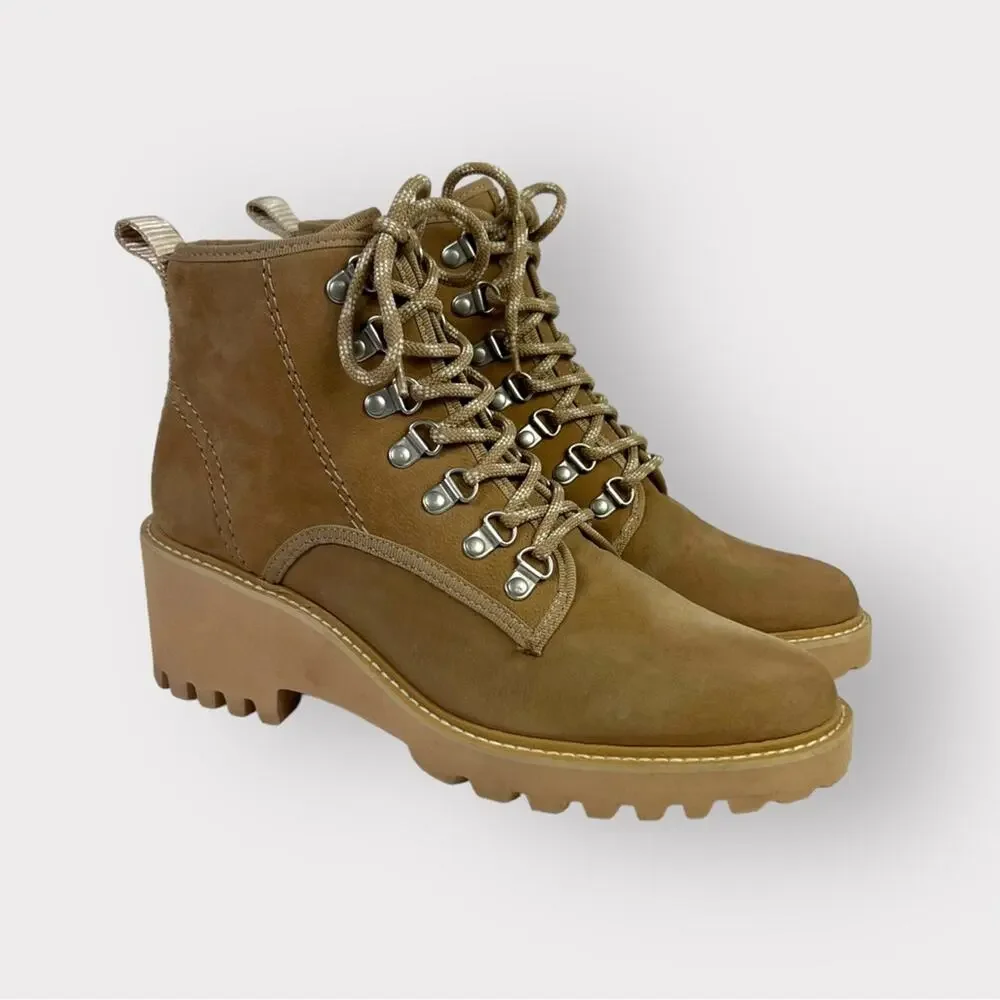 Dolce Vita Huey Hiker Lace-Up Bootie in Mushroom Nubuck Size 10 - Picture 2 of 15